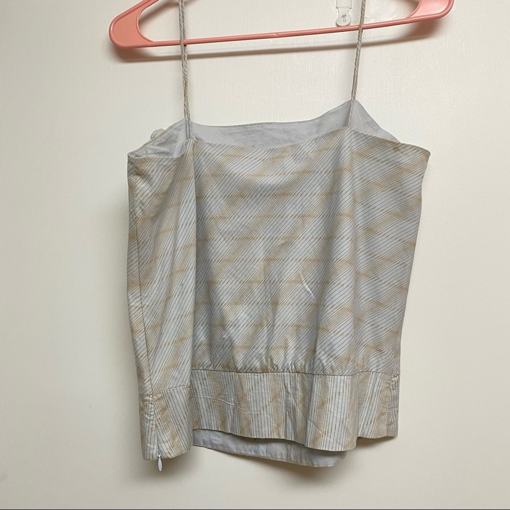 NWT Gap blue brown flower pin cami top womens medium. - Picture 3 of 8